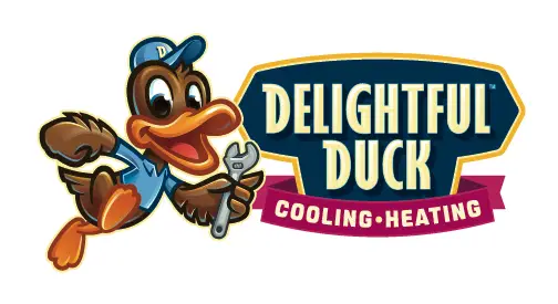 Delight Duck logo with cooling and heating
